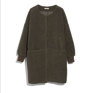 Madewell Olive Green Teddy Coat